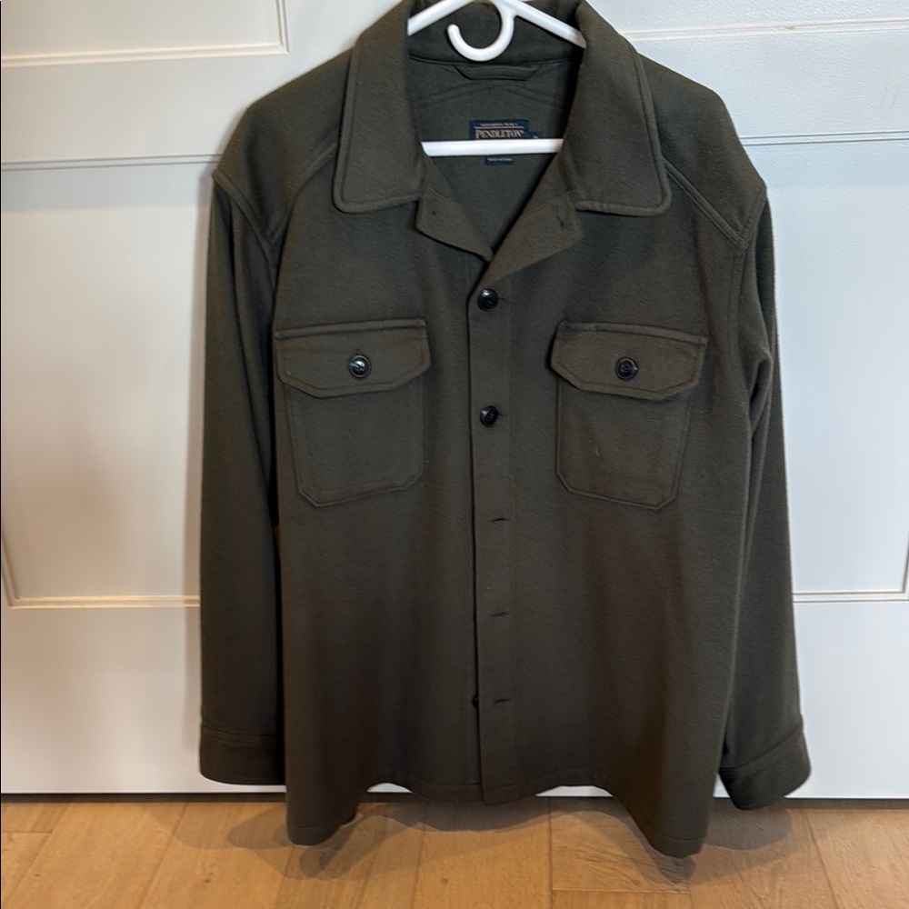 Pendleton Green Lightweight Shirt Jacket with Relaxed Fit
